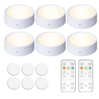 DOPWii Night Light 6 Pack, Dimmable Cabinet Lights, Cabinet Light With 2 Remote Controls
