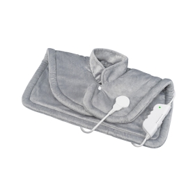 Medisana HP 622 almohadilla térmica para cuello y hombros, capa térmica eléctrica, protección contra sobrecalentamiento y apagado automático, 6 niveles de temperatura, lavable, gris