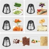 COOCHEER Stainless Steel Electric Vegetable Cutter Grater with 5 Cutting Drums