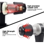 BriSunshine Bohrhammer, 2200W SDS-Plus Abbruchhammer 0-930U/Min, Anti-Vibrationsgriff und Sicherheitskupplung