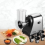 COOCHEER Stainless Steel Electric Vegetable Cutter Grater with 5 Cutting Drums