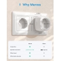 Meross Mini WLAN socket set 3 pieces. Works with Apple HomeKit. Smart WiFi Plug with Timer, No Hub Required, 10A