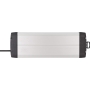 Brennenstuhl Premium-Alu-Line 12-poliges/Mehrfachsteckdosen-Verlängerungskabel aus hochwertigem Aluminium (mit 2 Schaltern für 6 Steckdosen, 3 m lang)
