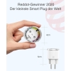 GHome Enchufe WiFi Inteligente, Enchufe WiFi más pequeño 4 Pack, Medición de consumo de energía,Control remoto App,Funciona con Alexa,Google Home,Control por voz,Programación,Certificado TÜV,10A,2.4GHz Solo WiFi.