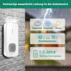 Waterproof Wireless Doorbell, Plug-in Doorbell, 2 Transmitter and 1 Receiver, 400m Range, Waterproof, 55 Melodies, 5 Volume Levels, LED Indicator, White