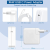 Cargador Mac Book Pro,96W Mac Book cable de carga USB C cargador para Mac Book Pro16/15/13 pulgadas 2021, 2020, 2019, 2018, Mac Book Air 2020, 2019, 2018, iPad Pro, con 7,2 pies USB C a C cable de carga