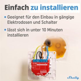 Релейний перемикач Shelly Plus 1PM WiFi та Bluetooth з вимірюванням потужності, домашня автоматизація, працює з Alexa (2 шт.)