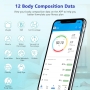 Diboniur Body Fat Scales with Body Fat and Muscle Mass with App, Personal Scales with Body Fat Analysis for Body Fat, BMI, Muscle Mass and Others (Black)