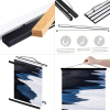 Sanauto A0 - Cornice a guida magnetica in legno per poster, supporto magnetico per poster, supporto per cornici, per immagini e fotografie (84 cm, nero)
