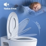 STOREMIC Toilet lid with soft-close mechanism,Toilet lid with magnetically attachable toilet seat for children,Quick release function,Toilet seat with adjustable hinges,O shape white, plastic version