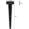 TIMESETL 4pcs T-hinge door hinge gate hinge 12inch door hinge cross hinge wrought ironware steel hinge, door hinges folding hinges for factory gate warehouse gate garden gate