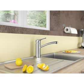 Hansgrohe Ecos M Mischbatterie für die Küche, chromfarben Medium, Silber