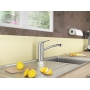 Hansgrohe Ecos M mixer tap for the kitchen, chrome-colored Medium, silver