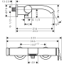 hansgrohe Wannenarmatur Vivenis, Aufputz Badarmatur für 2 Funktionen, Chrom