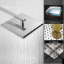 JOHO Stainless Steel 304,Shower Head for Bathroom,Shower Head with Silicone Nozzle,Anti-Limescale(Square 40x40cm)