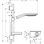 hansgrohe Raindance Select S 150 mezclador termostático 0,65m, 3 tipos de chorro, cromo