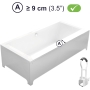 KMINA - Cushioned bath entry aid for senior citizens (bath tubs with smooth edge ≥9 cm)