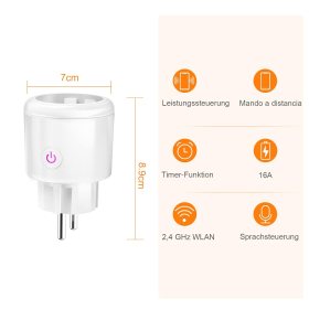 SURFOU Wi-Fi Smart Outlet mit Stromverbrauch, Fernsteuerung per App und Sprache, kompatibel mit Alexa, Google Home und SmartThings