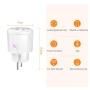 SURFOU Wi-Fi smart outlet with power consumption, remote control via app and voice, compatible with Alexa, Google Home and SmartThings