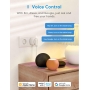 Meross WiFi Smart Socket, enchufe inteligente Mini (Tipo F) 10A, compatible con Apple HomeKit, Alexa, Google Assistant.