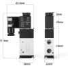 ERGAOBOY 1/4 inch BSP 24V Electric Pilot Operated Solenoid Valve with Unique Coil with 3 Way 2 Position Port (3V210-08)