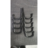 Wall hook set for garage & bicycle, J-hooks for tools, black