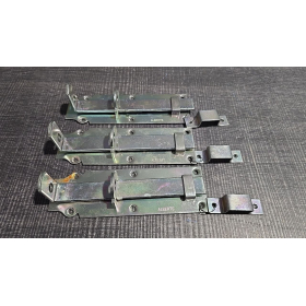 Straight padlock bolt with flat handle, fixed strike plate – Alberts – galvanized