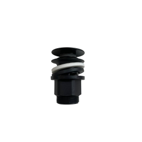 Wassersparende Badarmatur GROHE Start 235502432, mattschwarz, Höhe 17 cm, mit Push-Open-Ablaufhahn und Montagewerkzeug