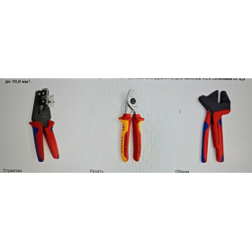 Juego de herramientas de crimpado fotovoltaico KNIPEX, 6 piezas, con insertos y soporte para conectores MC4