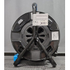REV cable reel IP44 for outdoor use, 4 safety sockets, 50m, black