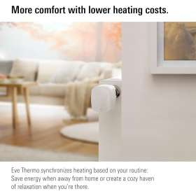 Eve Thermo - Termostato inteligente para radiador, pantalla LED 