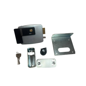 CISA electric surface-mounted lock 12V galvanized black left version