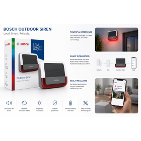 Зовнішня бездротова сигналізація Bosch Smart Home з сонячною панеллю – потрійний захист вашого дому
