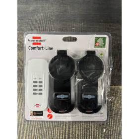 Brennenstuhl wireless socket set with remote control and 2 sockets
