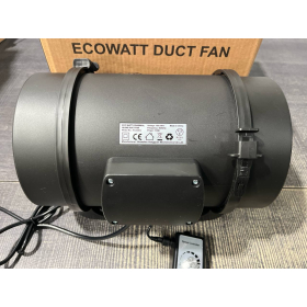 Ventilador de conducto HG Power Ø 200 mm, extractor de aire de 230 V con motor EC y enchufe europeo.
