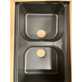 Fregadero de cocina SCHOCK Formhaus D200 fabricado en Cristalite Negro.