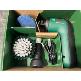 BOSCH VERDE – cepillo de limpieza eléctrico para Bosch Home (incluye batería integrada de 3,6 V, 1 cable micro-USB y 4 accesorios de limpieza)