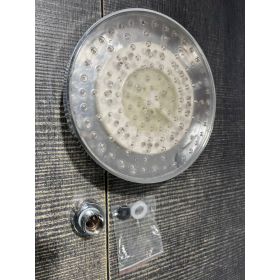 Cabezal de ducha LED redondo de acero inoxidable de 20,3 cm con cambio de color.