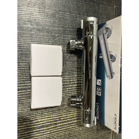 Schütte London thermostatic shower mixer with anti-scald protection, chrome