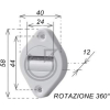 BOLIS CARLO Nylon-Kabeldurchführung mit Bürste 22 mm Weiß