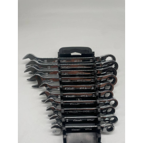 STANLEY Ratschenschlüssel-Satz mit 12 Ringmaulschlüsseln, ergonomischer Griff