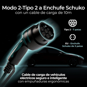 Зарядный кабель Masterplug для электромобилей Тип 2 с вилкой Schuko 10 м