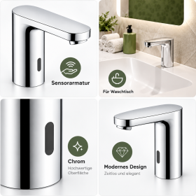 Електронний змішувач для умивальника hansgrohe Vernis Blend для холодної води з батарейкою 6 В