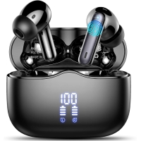 xinwld Wasserdichte kabellose Bluetooth 5.3-Kopfhörer: 40 Stunden Spielzeit, ENC-Geräuschunterdrückung