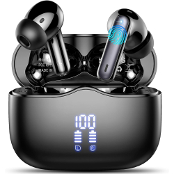 xinwld Waterproof Wireless Bluetooth 5.3 Headphones: 40 Hours Playtime, ENC Noise Cancellation