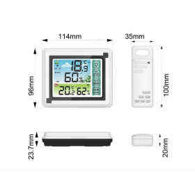 Radio weather station Weather station digital color display indoor