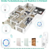 Waterproof Wireless Doorbell, Plug-in Doorbell, 2 Transmitter and 1 Receiver, 400m Range, Waterproof, 55 Melodies, 5 Volume Levels, LED Indicator, White