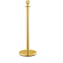 Senhill 4PCS barrera stand sistema de control de multitudes con cuerdas de terciopelo rojo barrera stand cordón stand demarcación stand barrera poste, oro