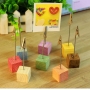 NUOLUX Pine Base Photo Holder Standing Memo Clip - 16pcs