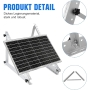 Solarmodul Halterung, 114cm 2 Paar Solarpanel Halterung, Halterung Balkonkraftwerk für 100W-500W Solarpanel, Winkel Einstellbar 0-90° 